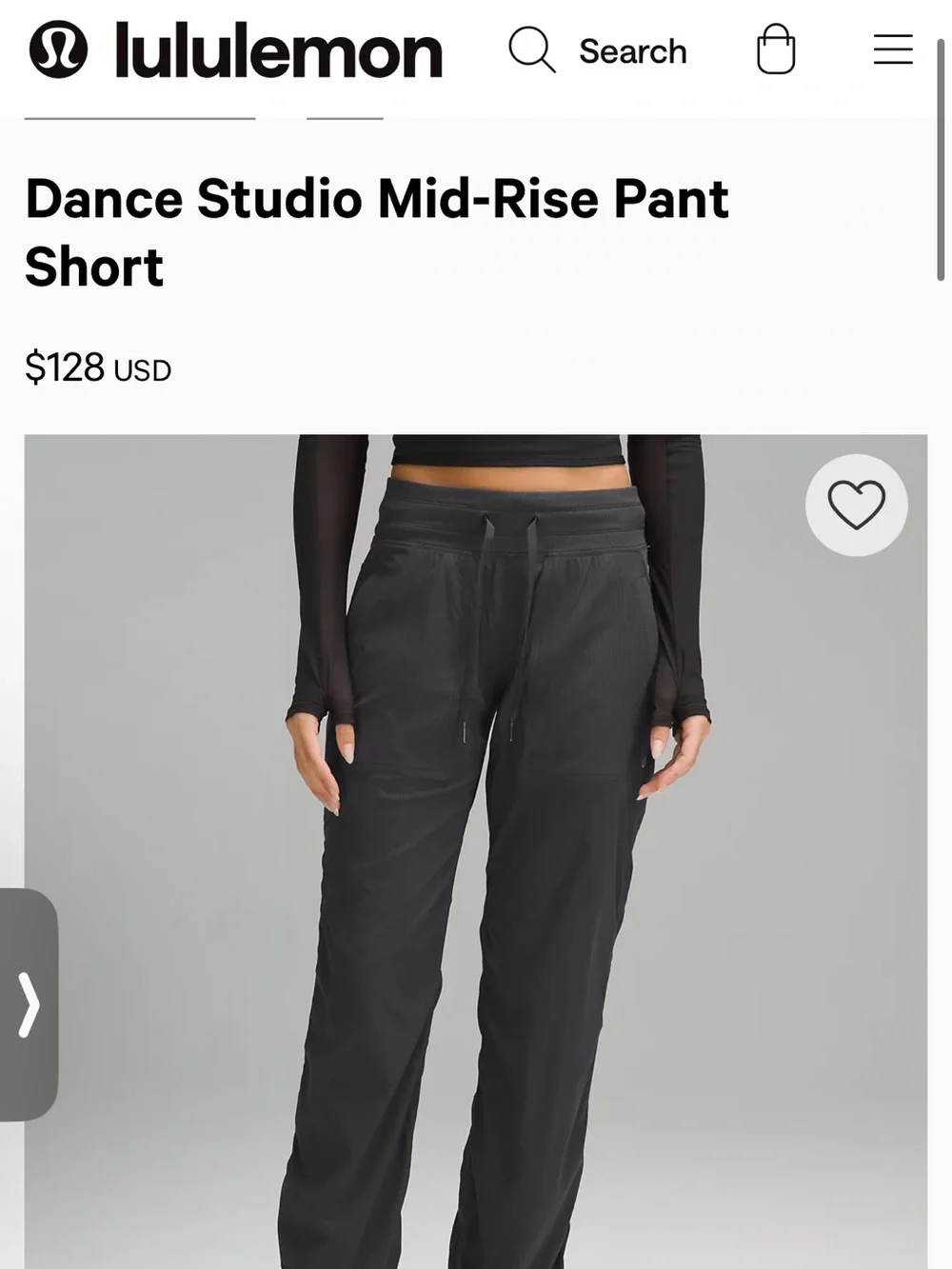 LuluLemon Black dance studio Jogger Pants